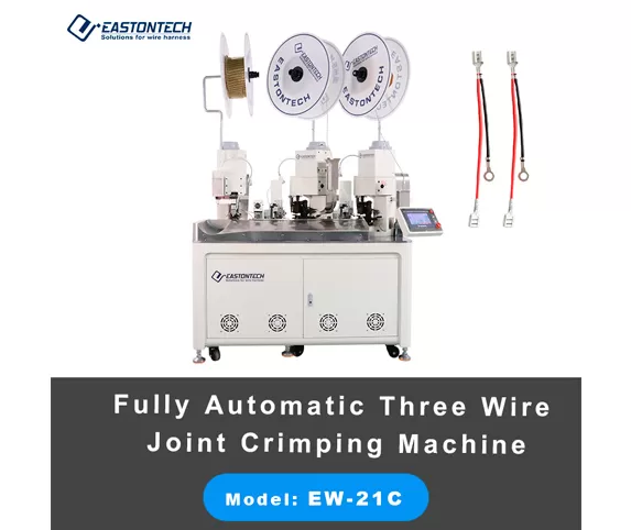ew 21c fully automatic three wire joint crimping machine video