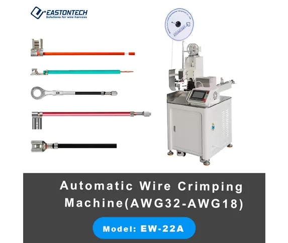 ew 22a automatic single side wire crimping machine video