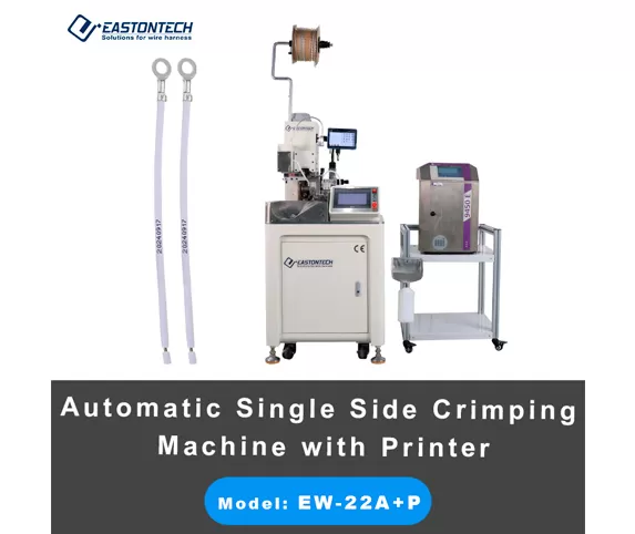 ew 22ap automatic single side-terminal crimping with printing video