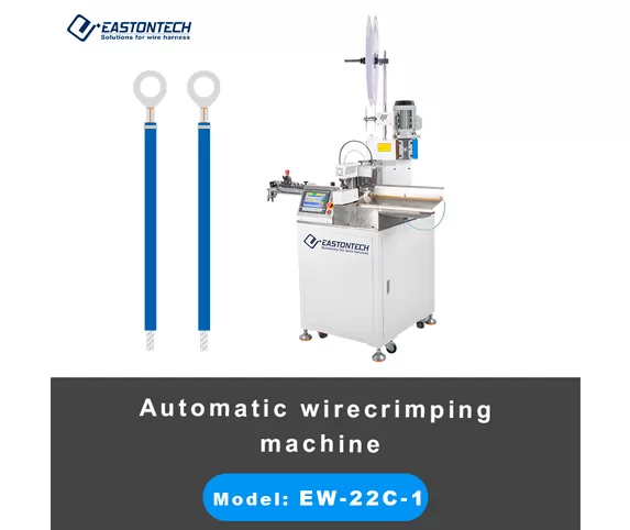 ew 22c automatic single side wire crimping machine video
