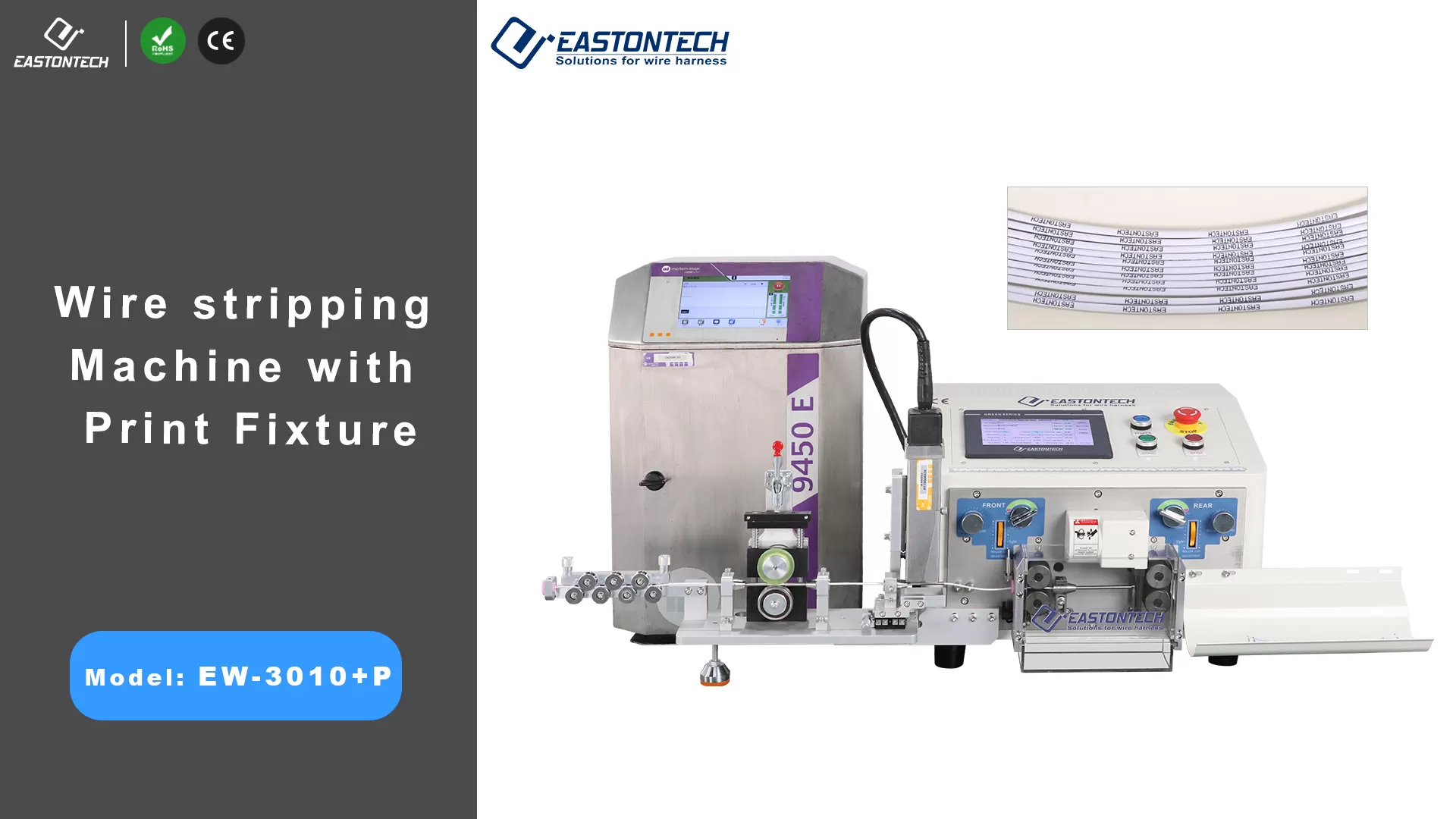 ew 3010p wire cut strip machine with ink jet printer video