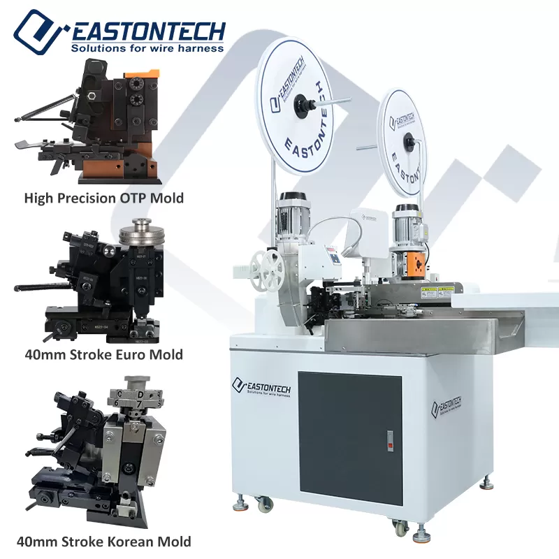 ew 8065 fully automatic double end flat cable crimping machine china