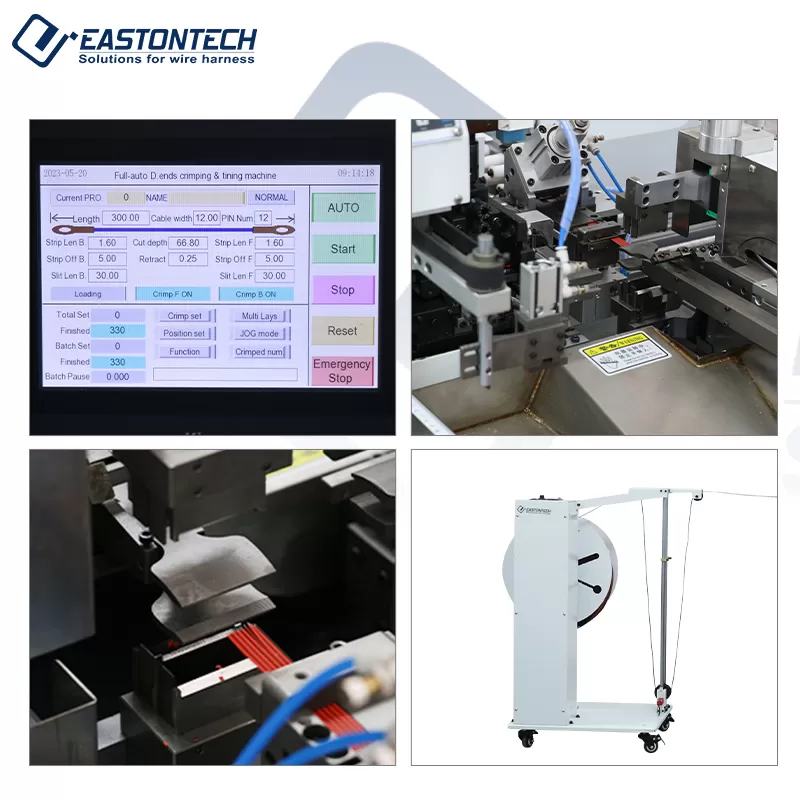 ew 8065 fully automatic double end flat cable crimping machine for sale