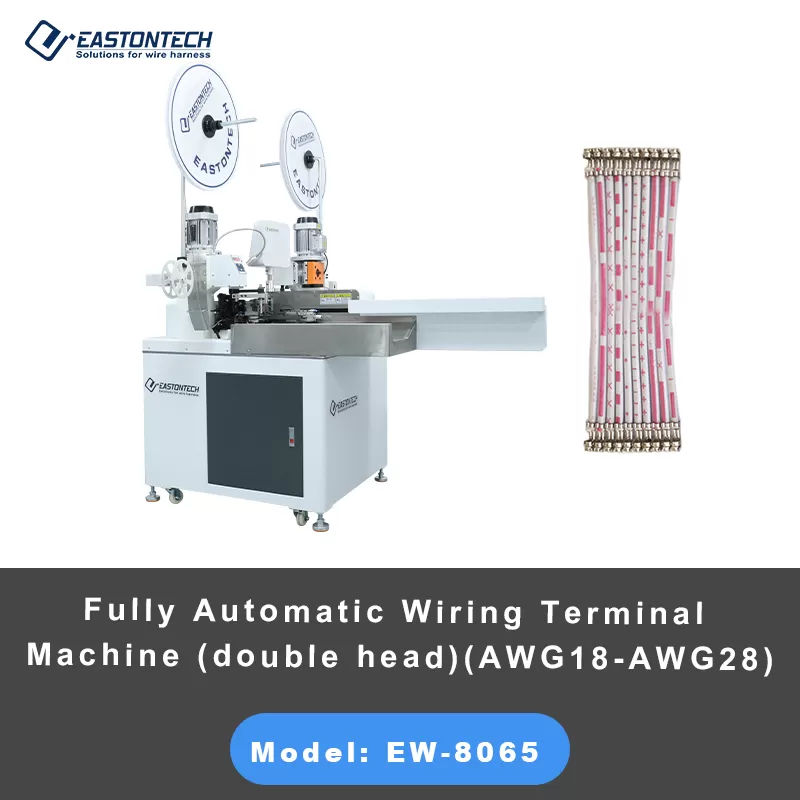 ew 8065 fully automatic double end flat cable crimping machine