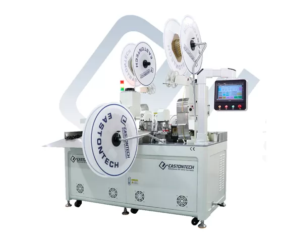 ew 8070 1 automatic double end terminal crimping and inserting heat shrink tube machine wholesale manufacturers