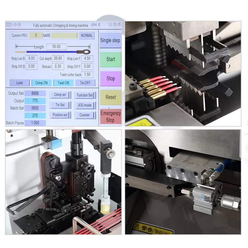 ew 8095 fully automatic double head terminal crimping sheath inserting machine wholesale manufacturer