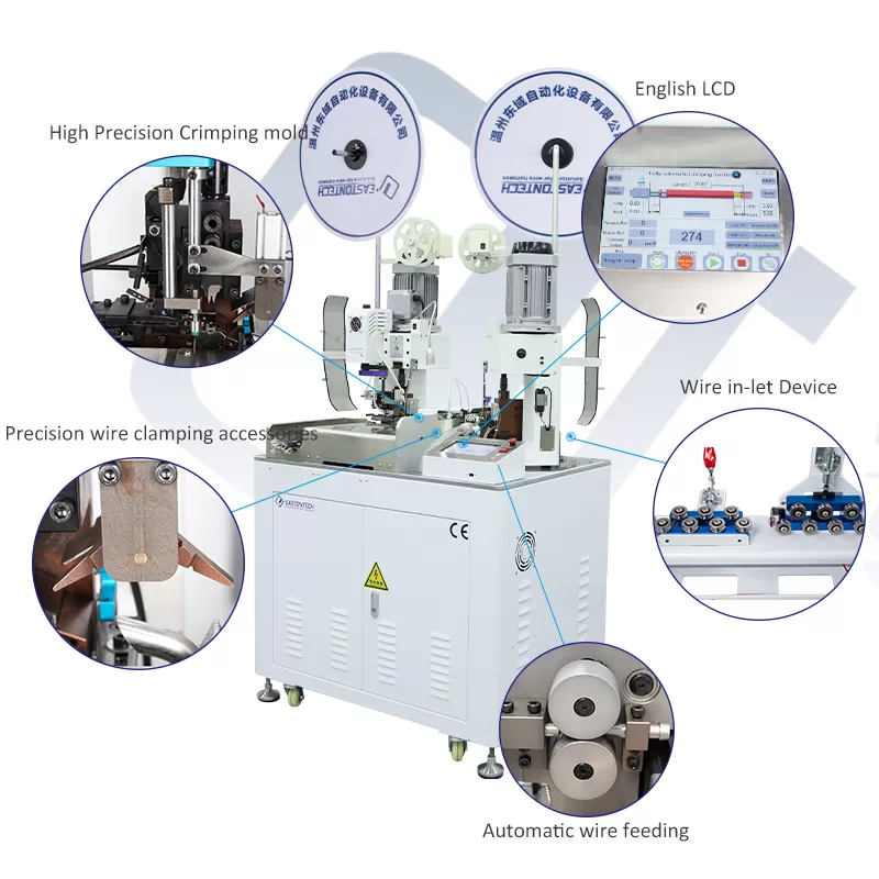ew 8105 fully automatic double side terminal crimping machine in china