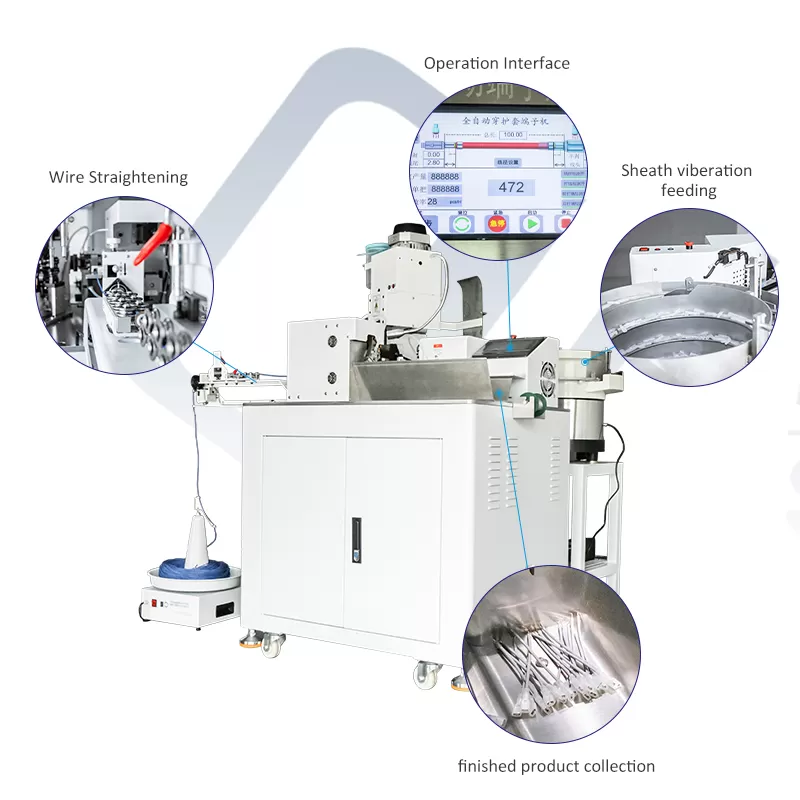 ew 8125 fully automatic single head terminal crimping sheath inserting machine wholesale supplier