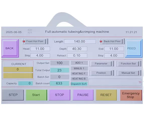ew-8155 fully automatic double-head crimp and insert number tube machine buy