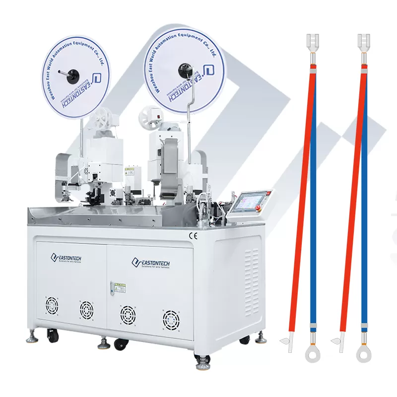 EW-8870 Fully Automatic Two Wire Joint Crimping With Single-Head Tinning Machine