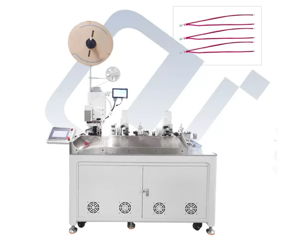 EW-9570 Fully Automatic Three Head Crimping Double Tinning Terminal Machine
