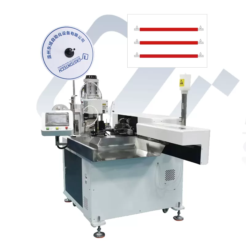 EW-9565 Fully Automatic Sheathed Wire Double-end Crimping Terminal Single-Tinning Machine